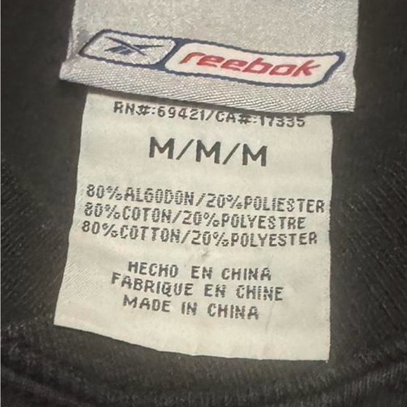 VINTAGE Reebok Black Pittsburgh Steelers Crewneck Sweater - Picture 2 of 3